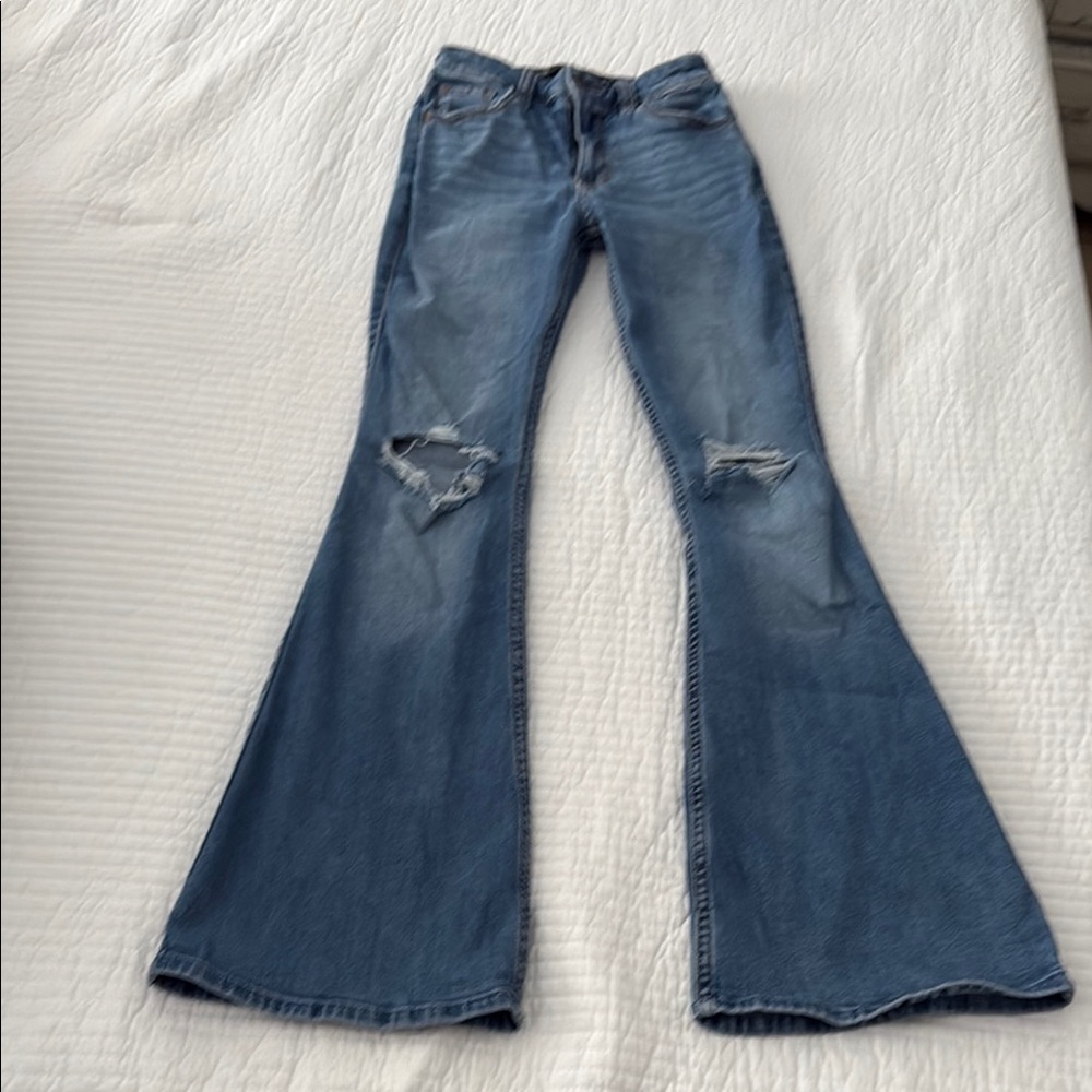 Women's Blue Flared Jeans